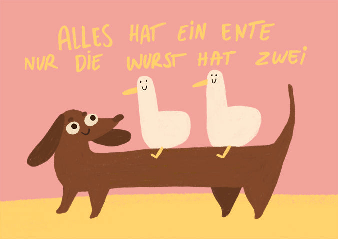Postkarte 140 Alles hat ein Ente