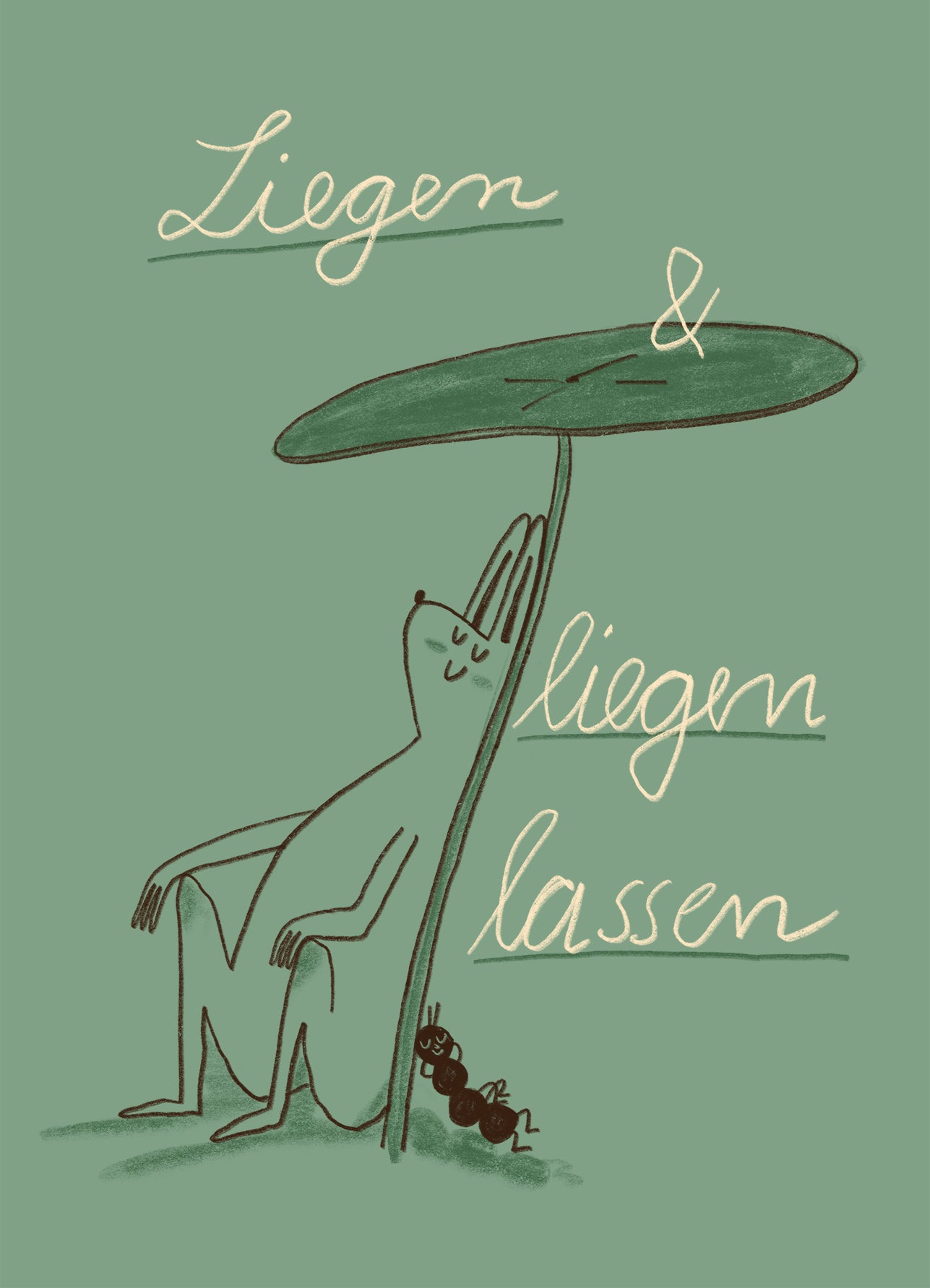 Postkarte 159 Liegen und Liegen Lassen