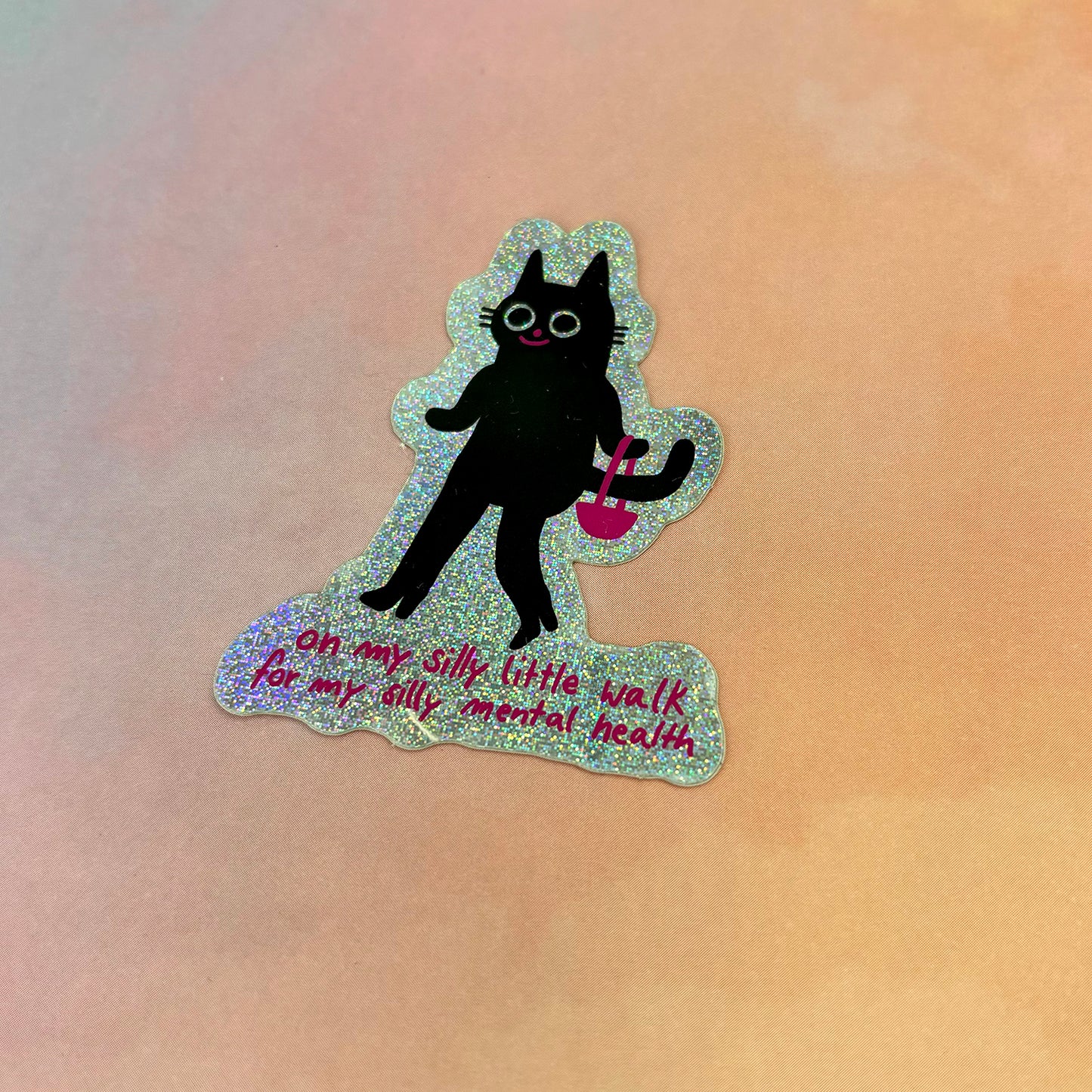Silly Walk Glitzer Sticker