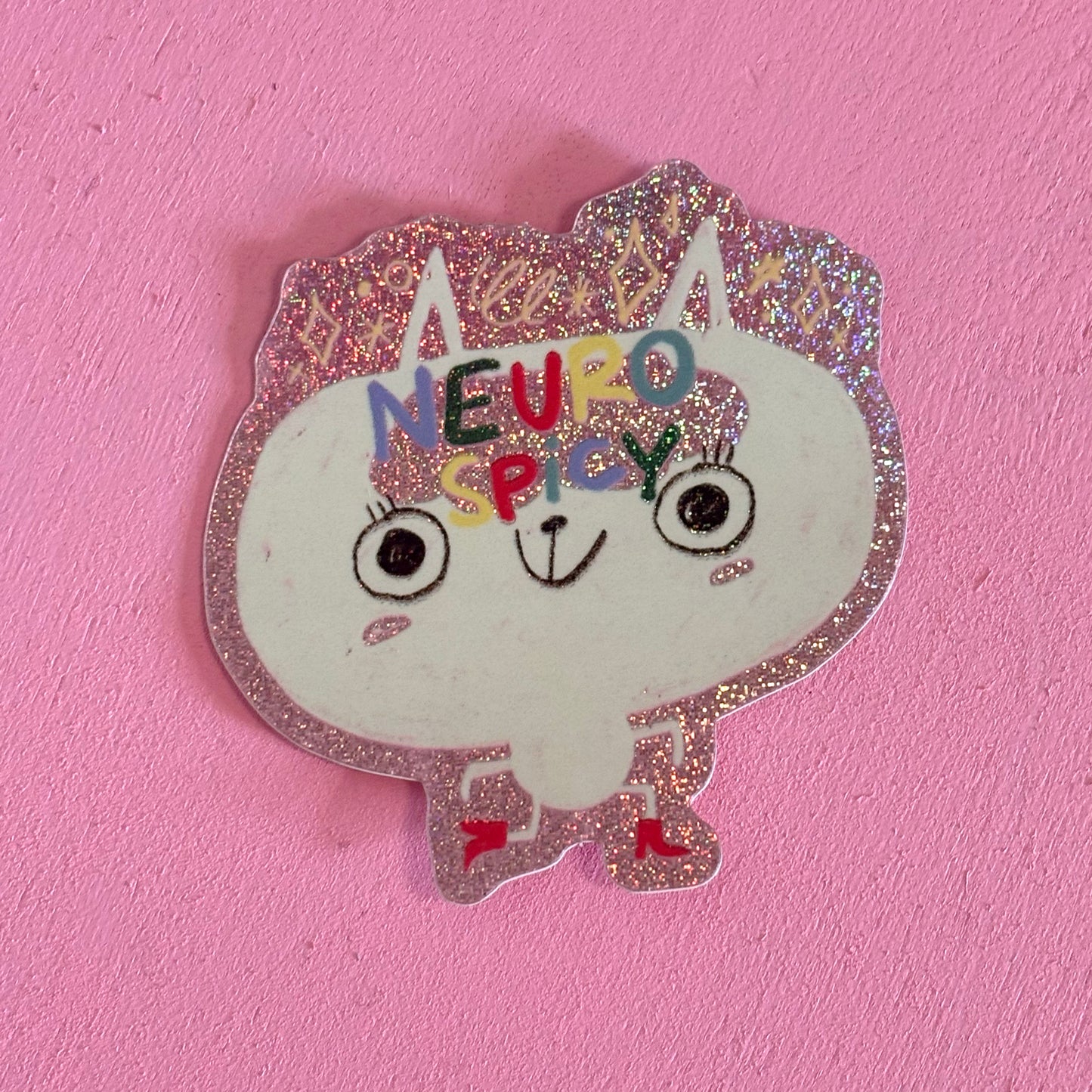 Neurospicy Glitzer Sticker