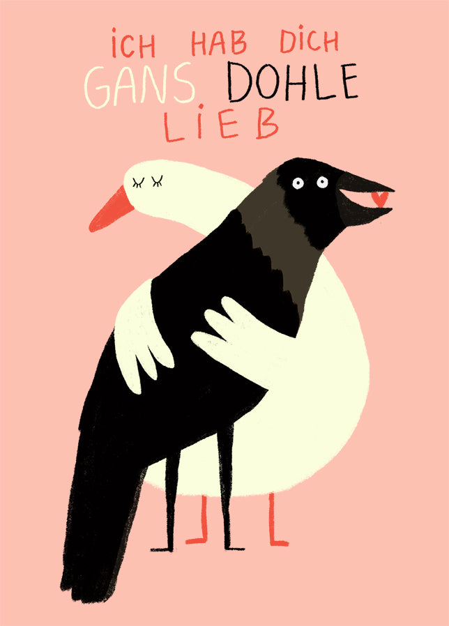 Postkarte 103 Dohle Lieb