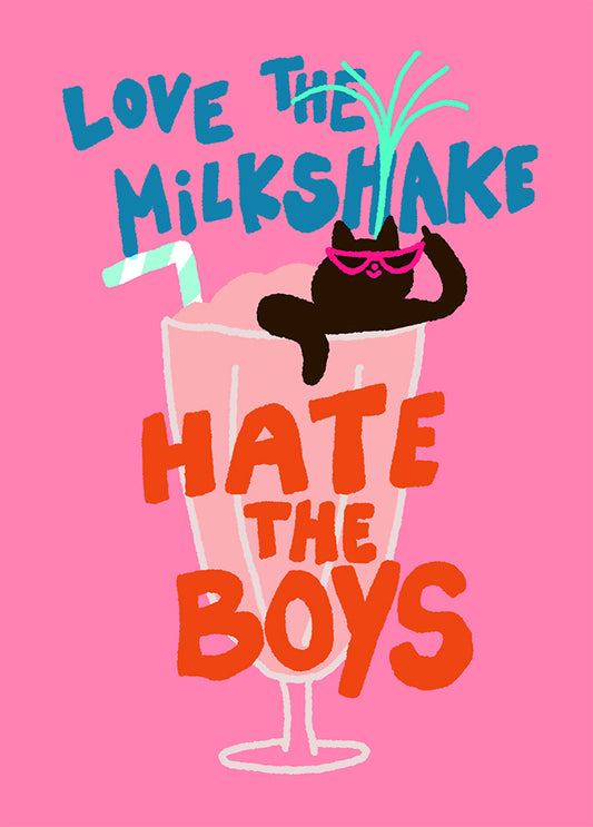 Postkarte 104 Love the Milkshake