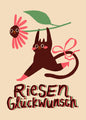 Postkarte 114 Riesen Glückwunsch