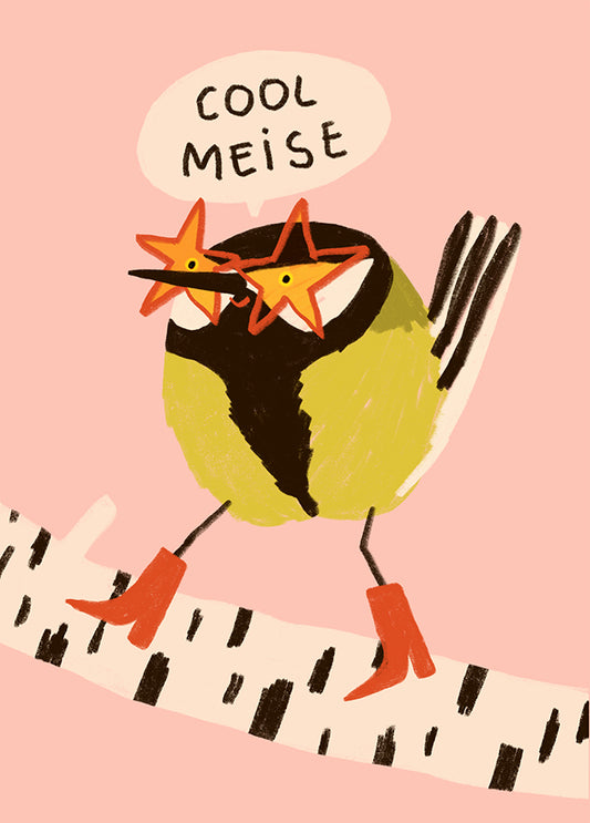 Postkarte 120 Cool Meise