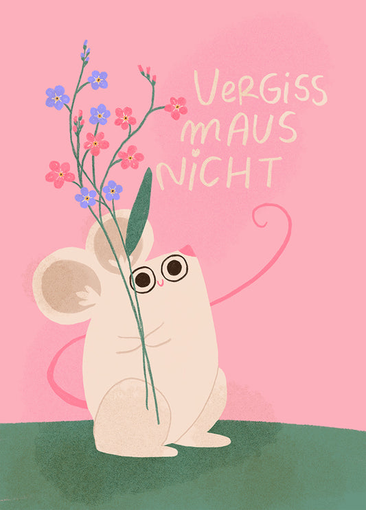 Postkarte 124 Vergiss Maus Nicht