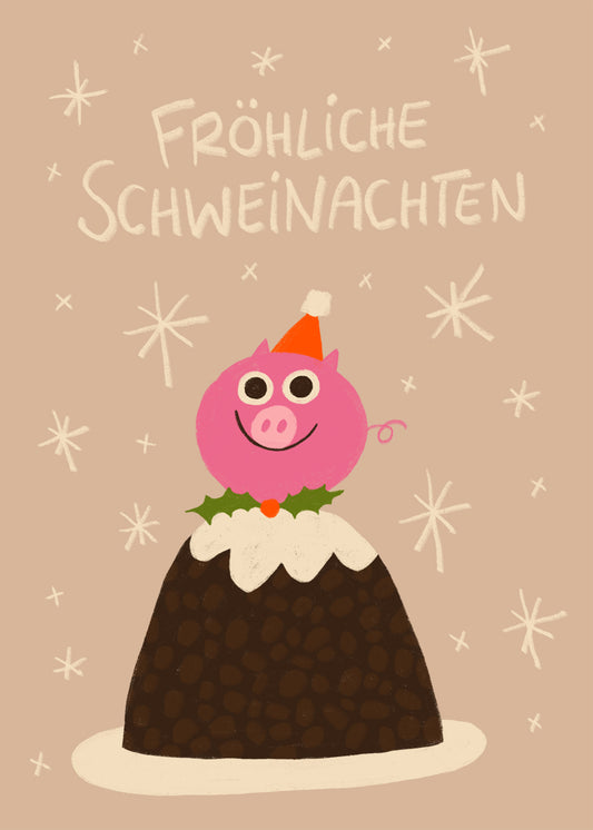 Postkarte 137 Fröhliche Schweinachten