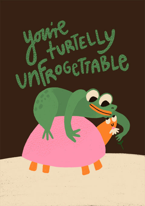 Postkarte 141 Turtelly Unfrogettable