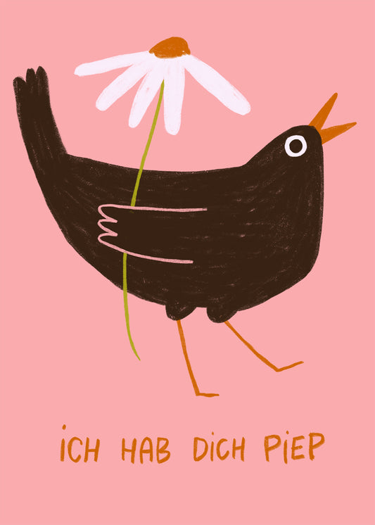 Postkarte 142 Hab Dich Piep