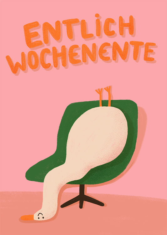 Postkarte 144 Entlich Wochenente