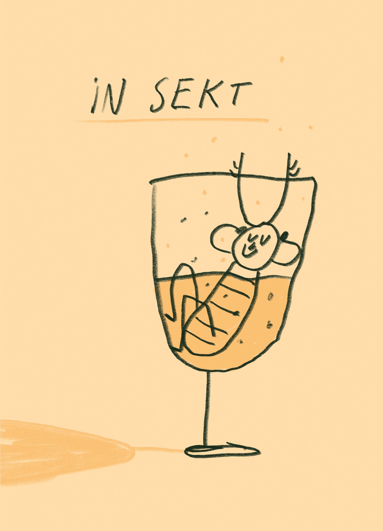 Postkarte 155 In Sekt
