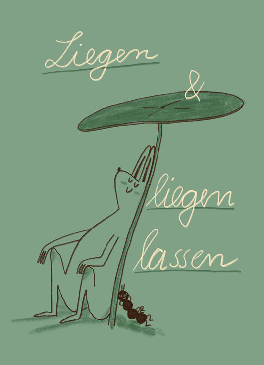 Postkarte 159 Liegen und Liegen Lassen