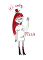 Postkarte 016 Only Pizza