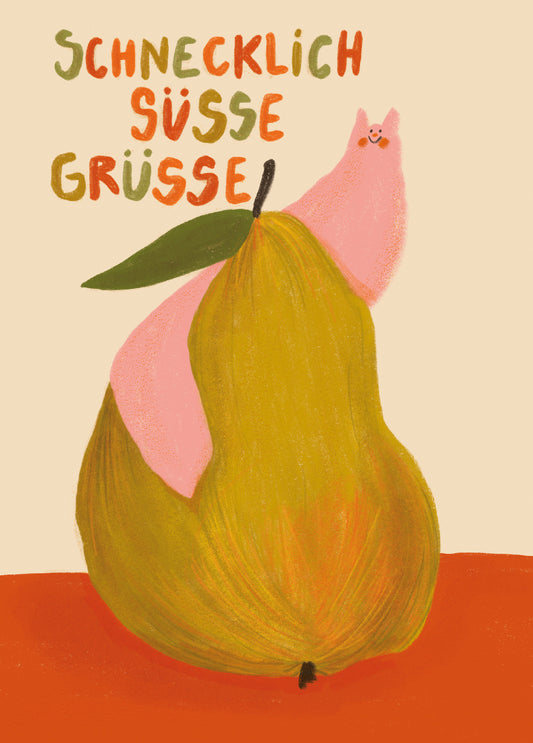 Postkarte 174 Schnecklich Süße Grüße