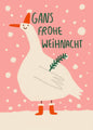 Postkarte 183 Gans Frohe Weihnacht