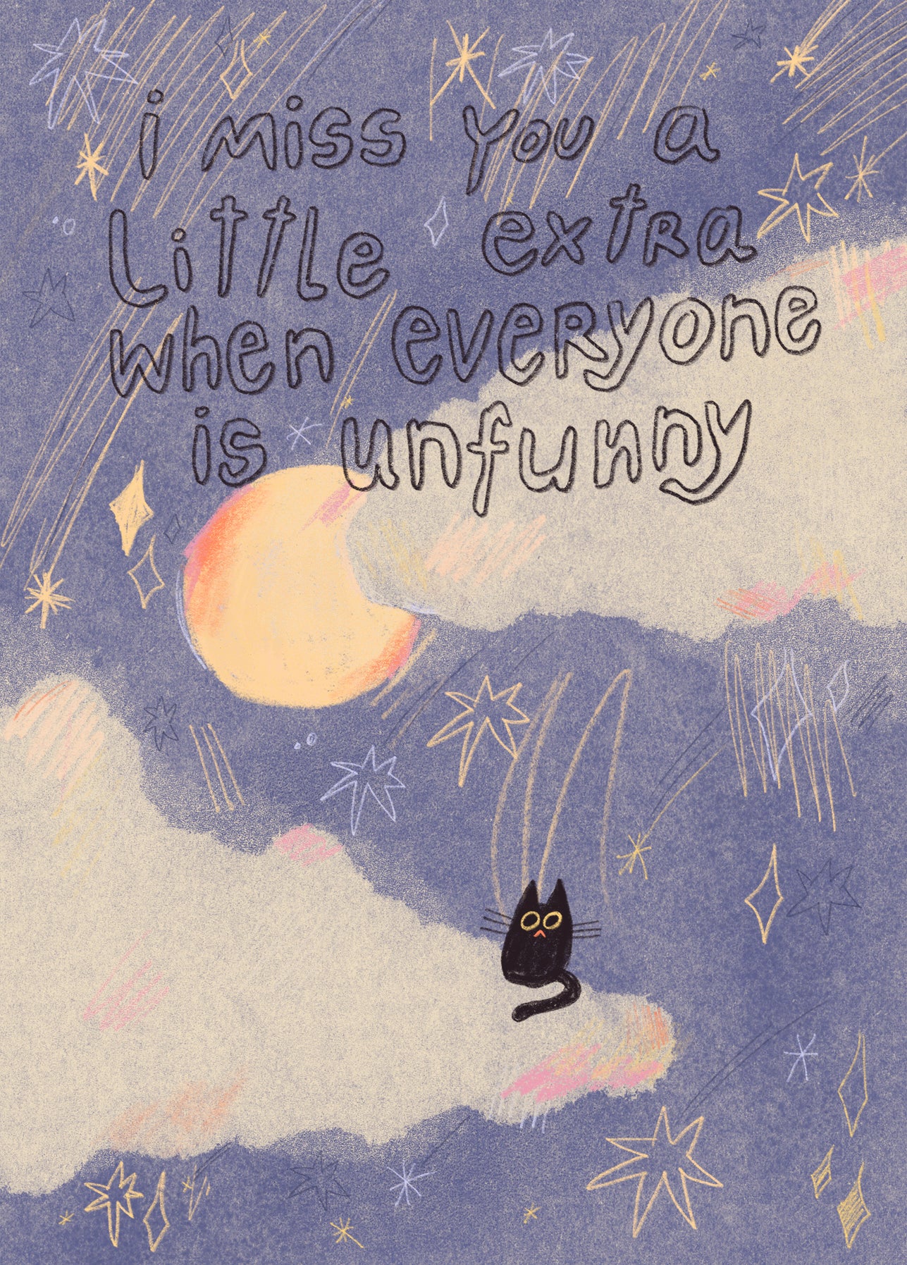 Postkarte 211 I Miss You a Little extra