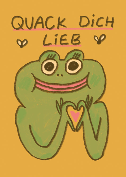 Postkarte 220 Quack Dich lieb