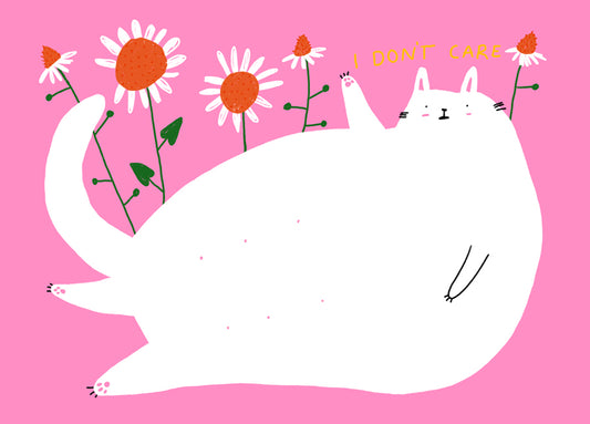 Postkarte 032 I Don't Care