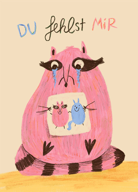 Postkarte 039 Du fehlst Mir