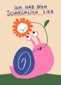 Postkarte 045 Schnecklich lieb