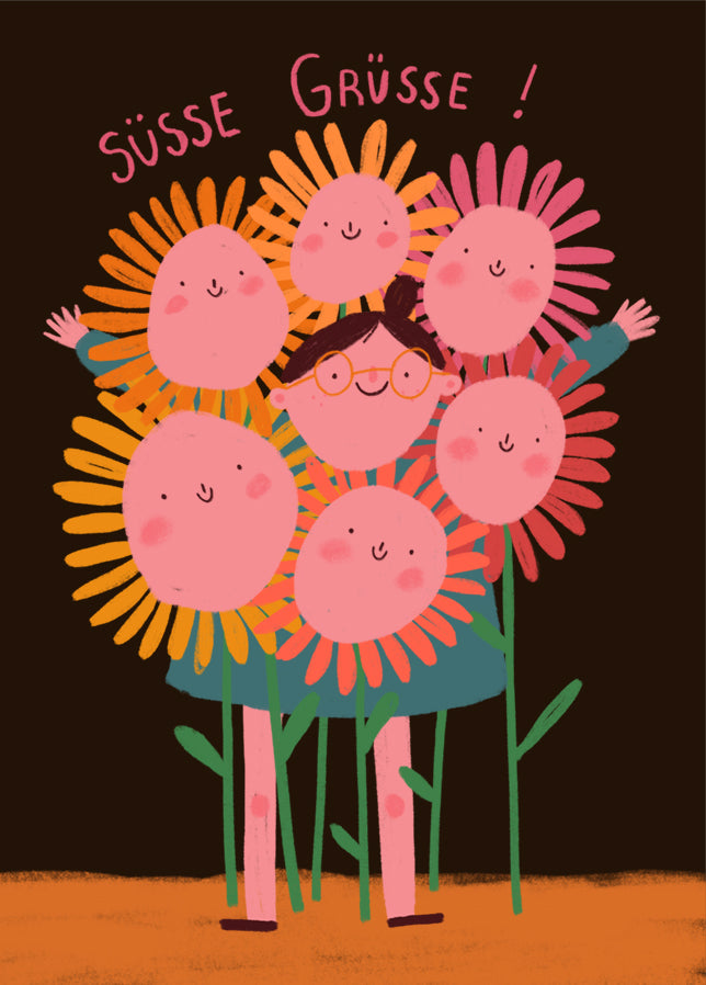 Postkarte 056 Süsse Grüsse