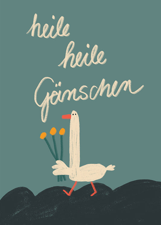 Postkarte 075 Heile heile Gänschen