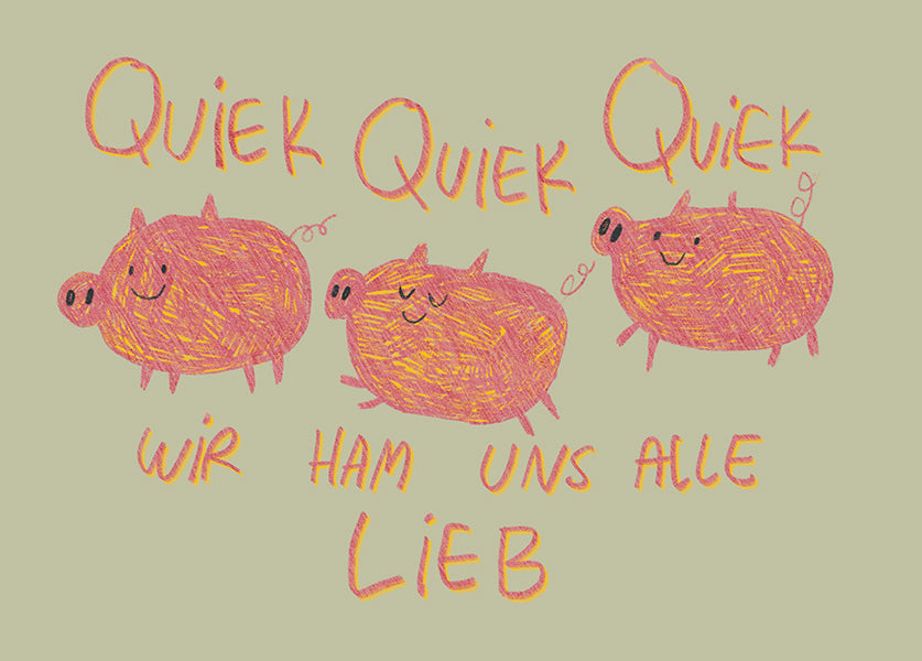 Postkarte 076 Quiek Quiek