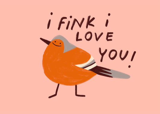 Postkarte 089 i Fink i Love You