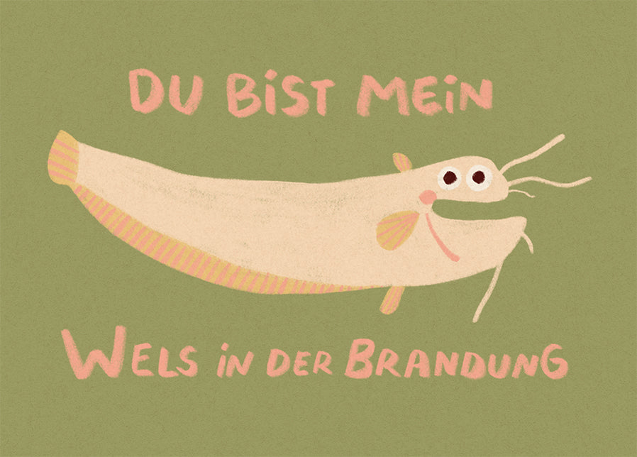 Postkarte 098 Wels in der Brandung