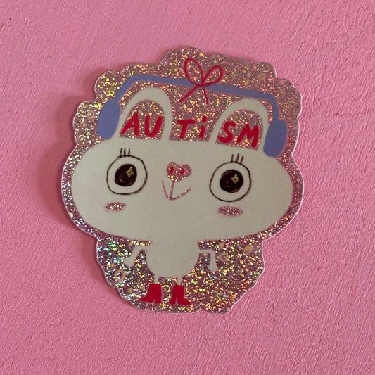 Autism Glitzer Sticker