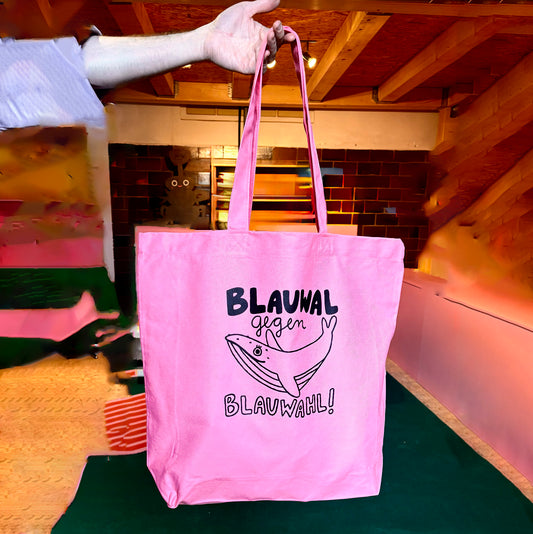 Blauwal gegen Blauwahl Beutel Rosa