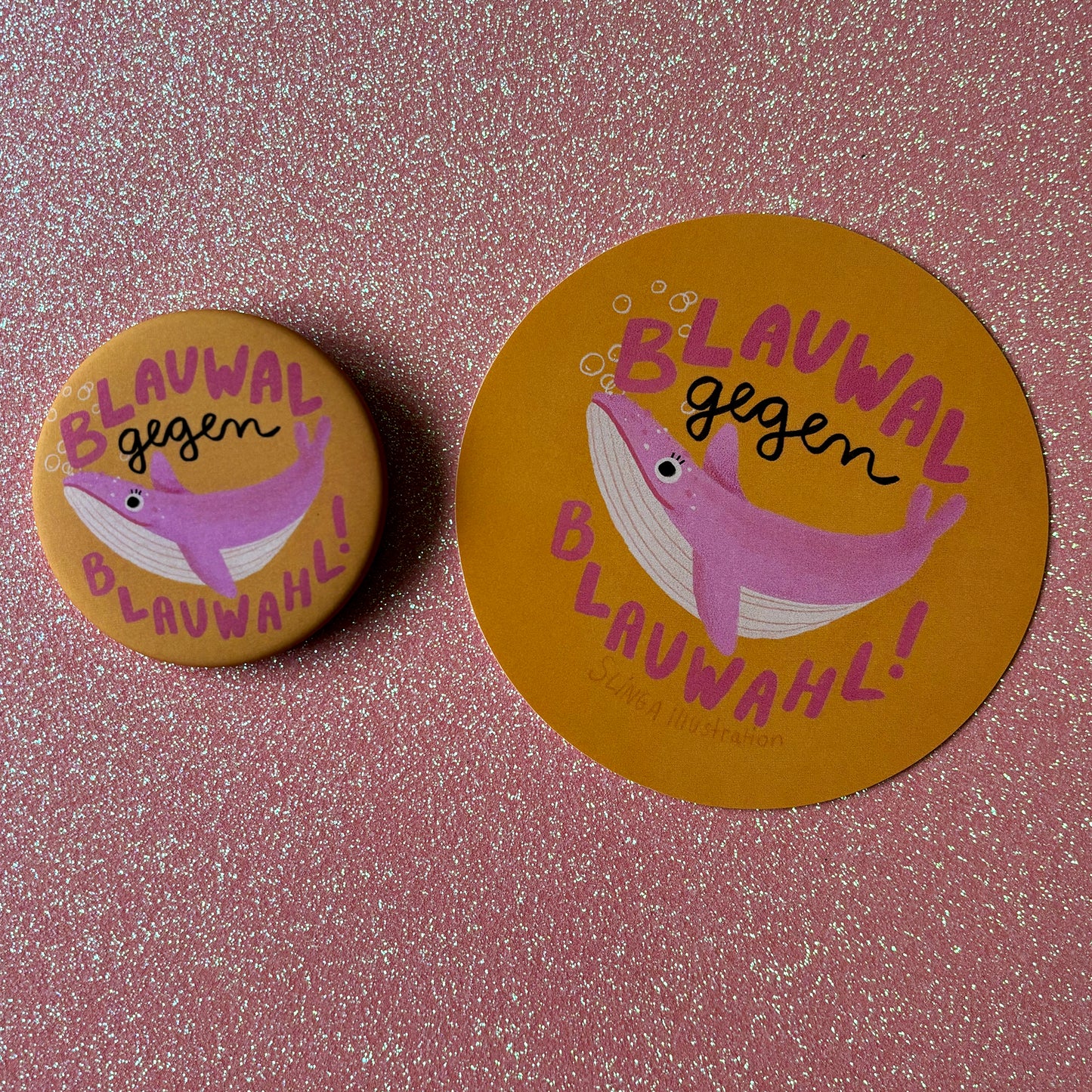 Blauwal gegen Blauwahl Sticker