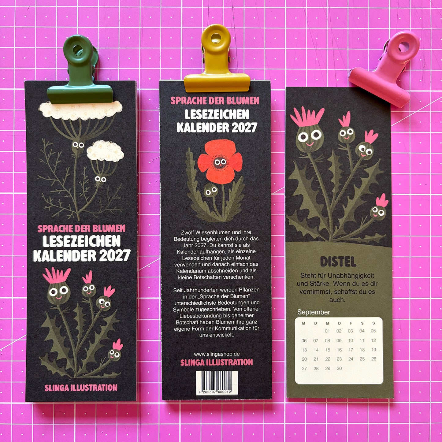 Sprache der Blumen Lesezeichenkalender 2027