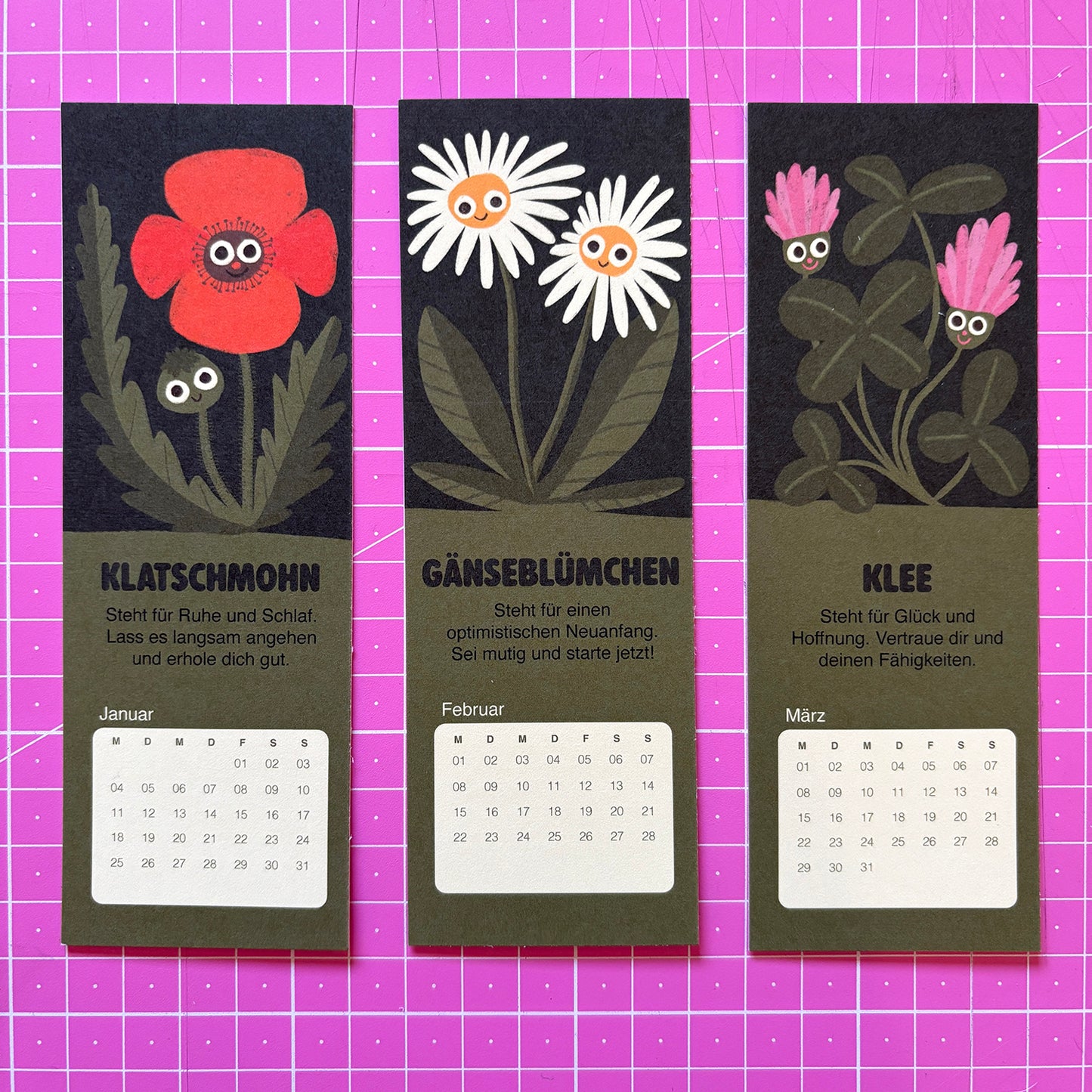 Sprache der Blumen Lesezeichenkalender 2027
