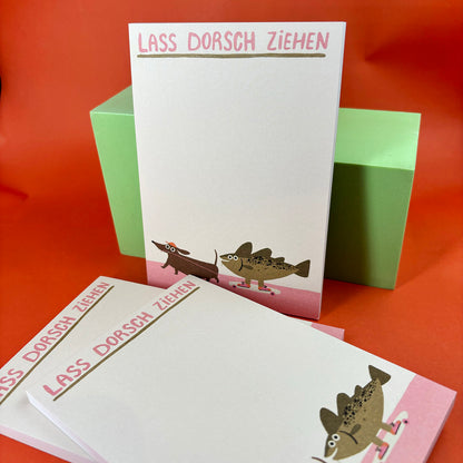 Lass Dorsch ziehen Block