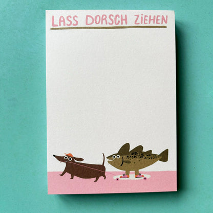 Lass Dorsch ziehen Block