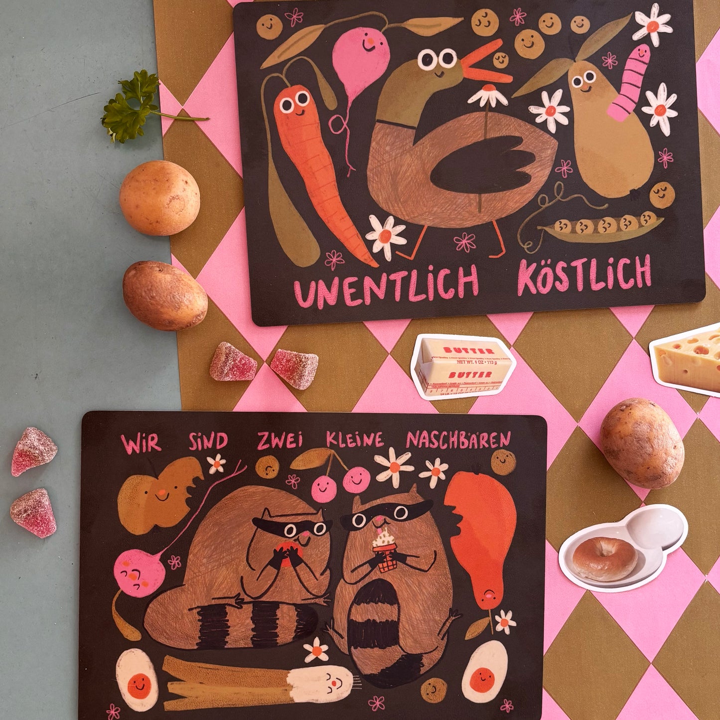 Frühstücksbrettchen Naschbären