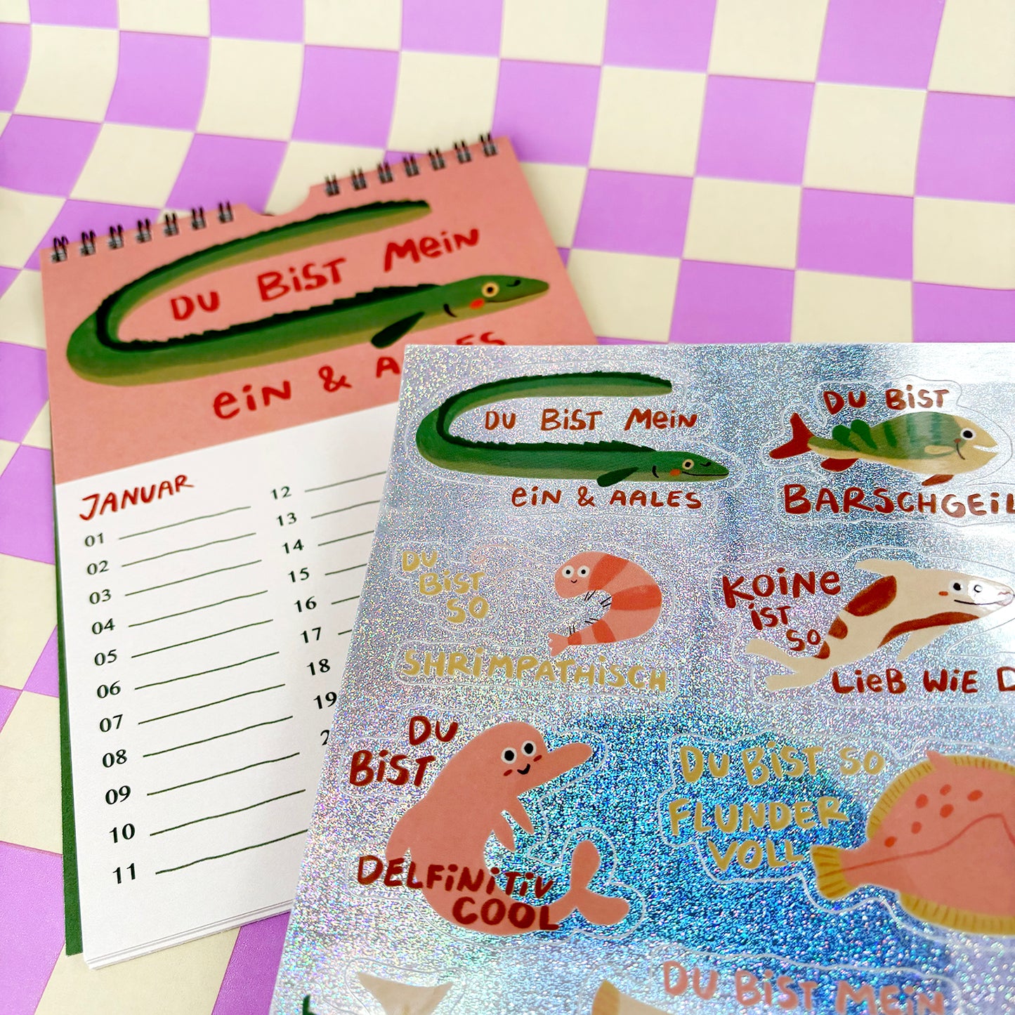 Glitzer Fische 01 Stickersheet