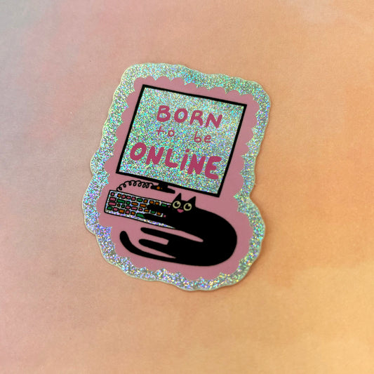 Online Glitzer Sticker