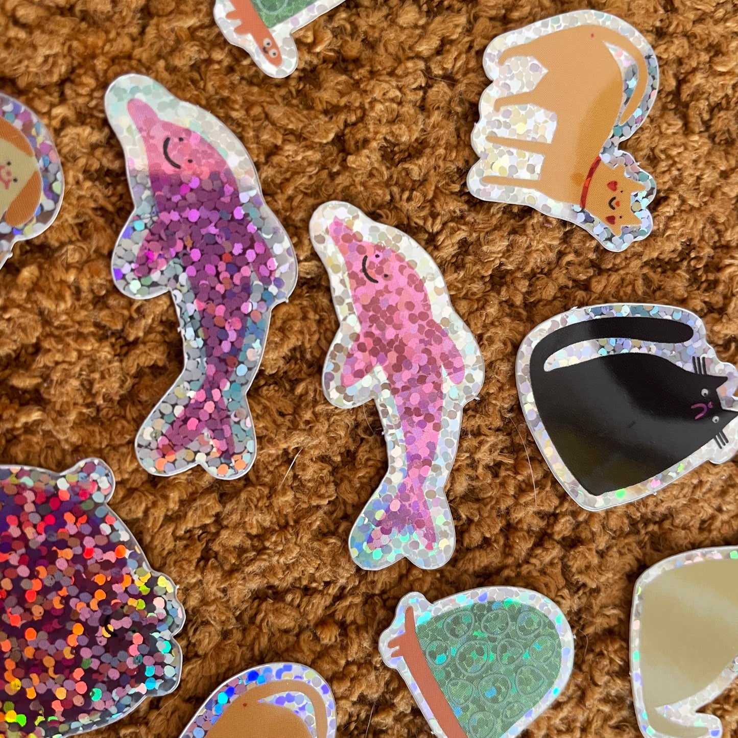 Glitzer Tiere Sticker Set