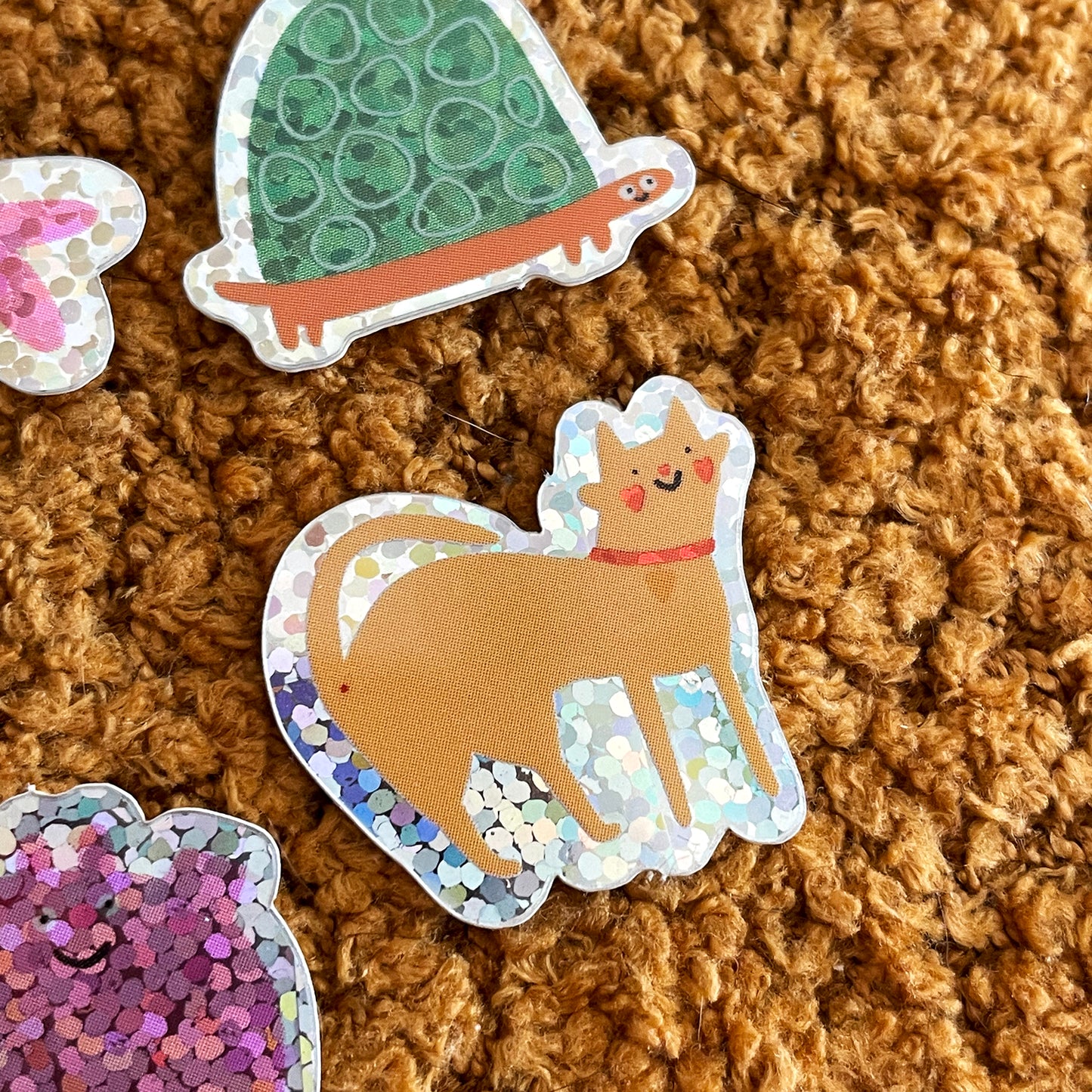 Glitzer Tiere Sticker Set