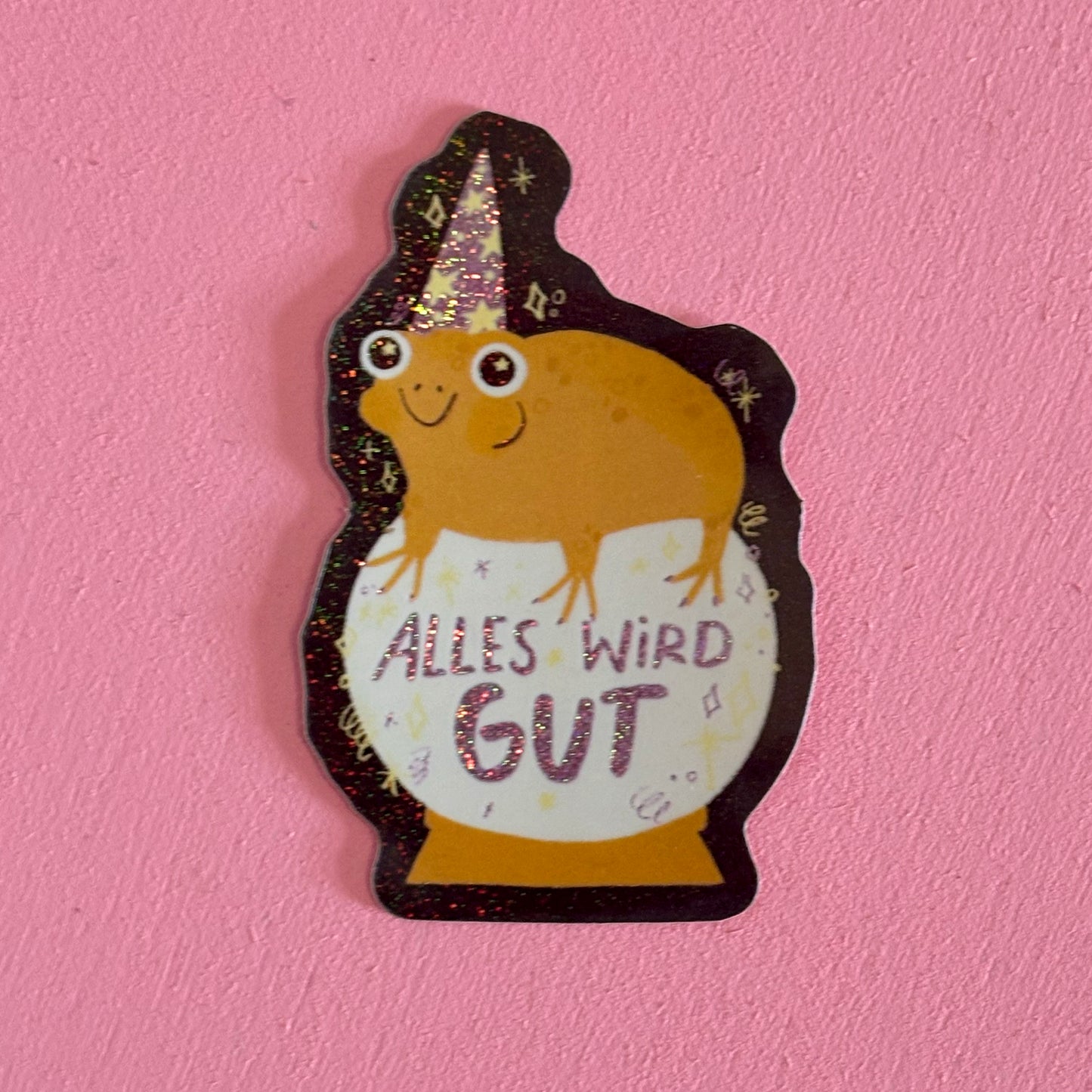 Alles wird gut Glitzer Sticker