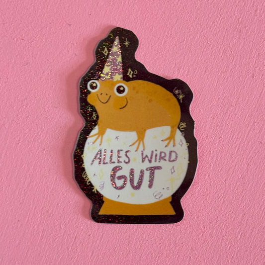 Alles wird gut Glitzer Sticker