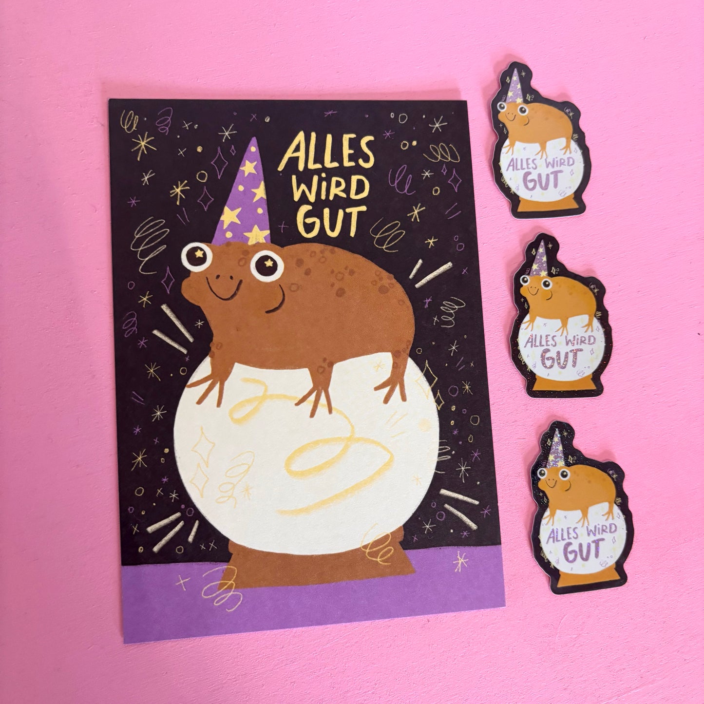 Alles wird gut Glitzer Sticker