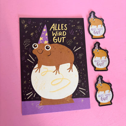 Alles wird gut Glitzer Sticker