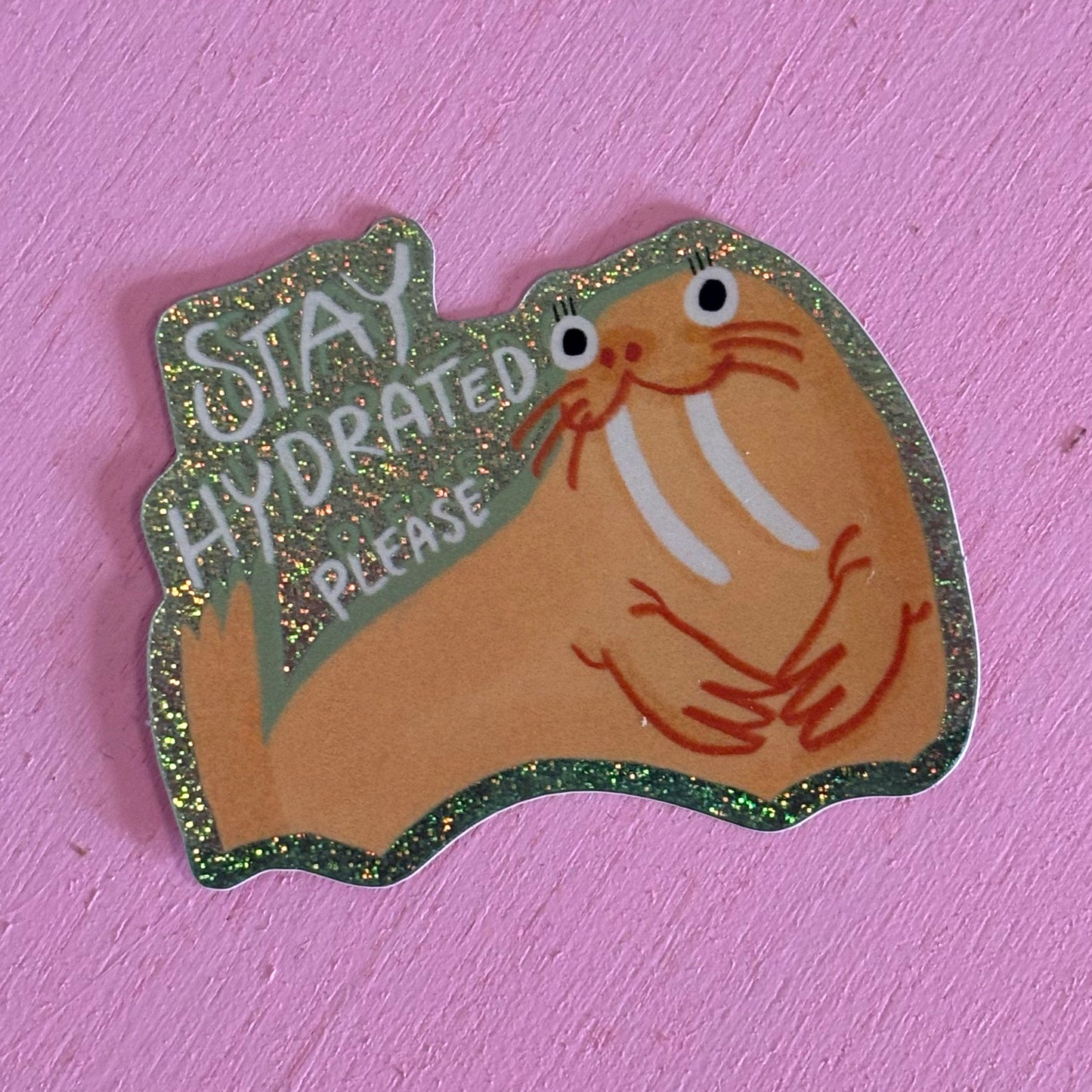 Stay Hydrated Glitzer Sticker