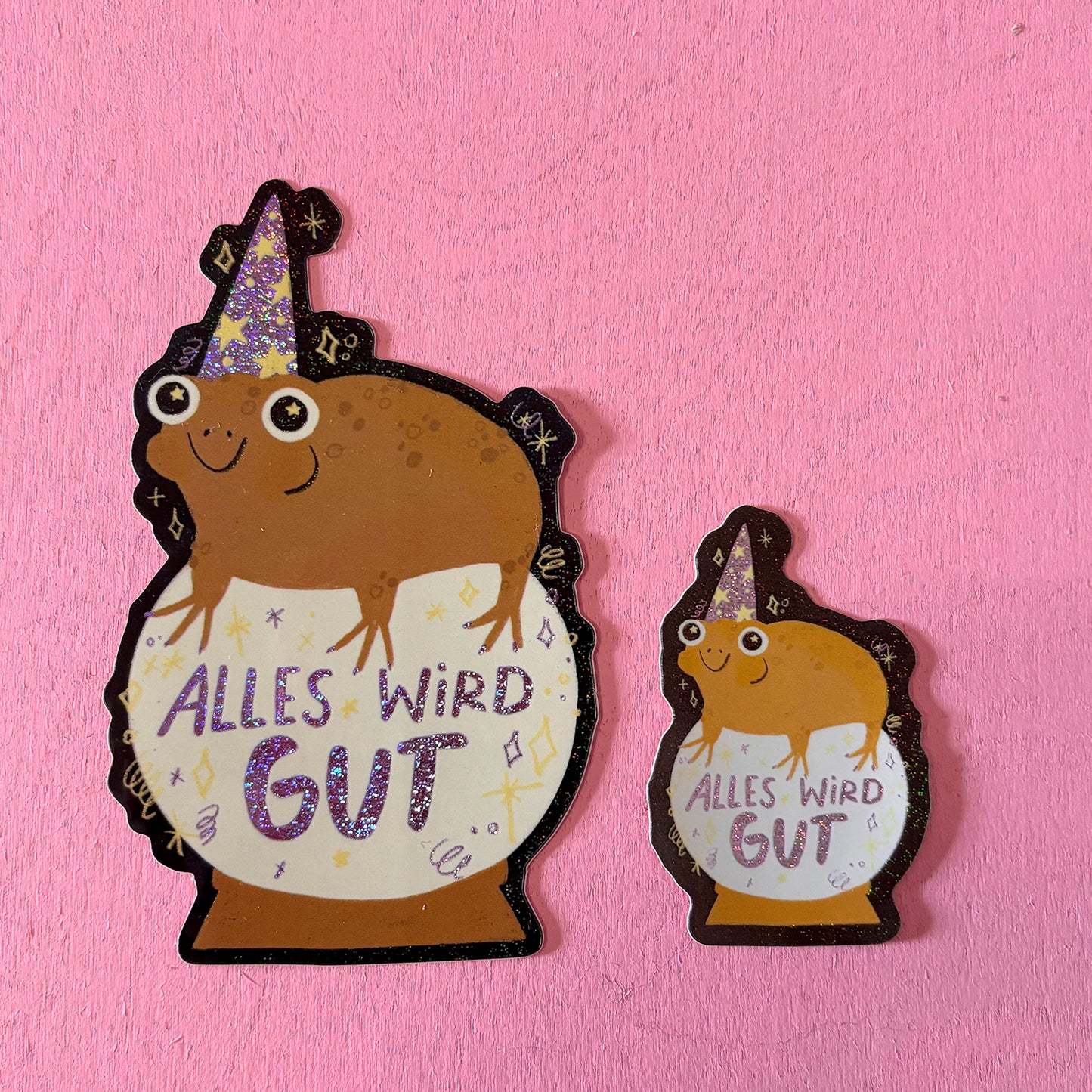 Alles wird gut Glitzer Sticker GROSS