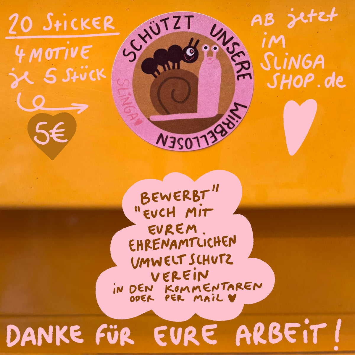 Schützt unsere Umwelt Sticker Set