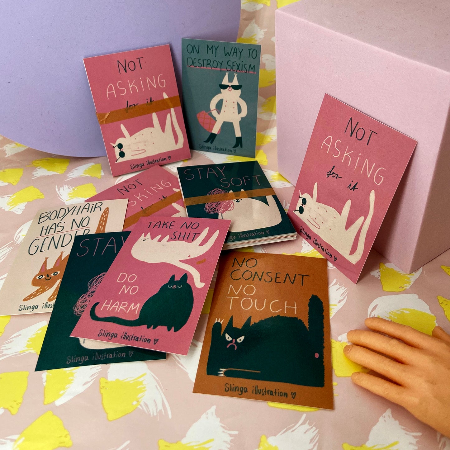 Kluge Katzen Stickerset