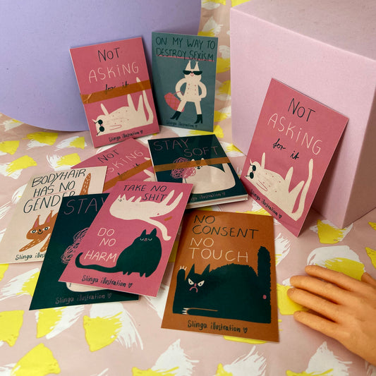 Kluge Katzen Stickerset