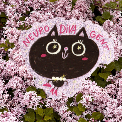 Neuro-DIVA-gent Glitzer Sticker